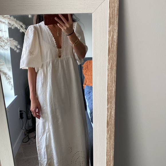 NWOT The Great. cotton linen peasant dress - Picture 2 of 3